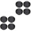 8St Splashproof Camera Lensbeschermers Zwart Met Ringhaak 3