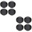8St Splashproof Camera Lensbeschermers Zwart Met Ringhaak 6