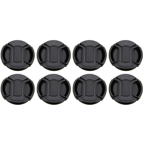 8St Splashproof Camera Lensbeschermers Zwart Met Ringhaak 1
