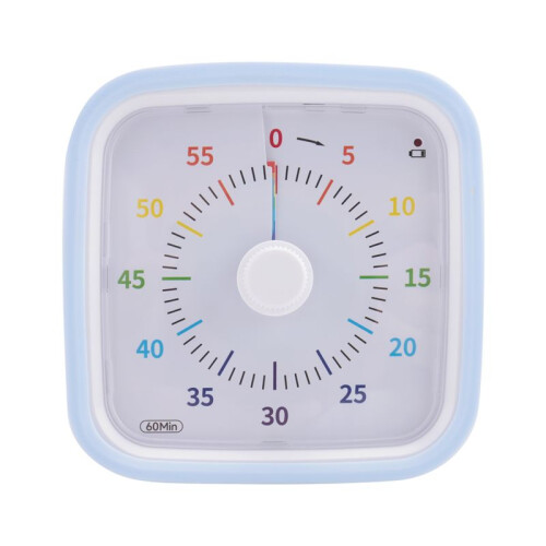 60 Minute Visual Timer with Protective Case, Rainbow Disk Timer, Silent Countdown  Management Tool Light