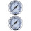 2St Dual Scale Drukmeter Wit Staal Voor Luchtcompressor 5
