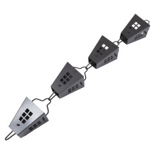 2St Handige Regenketting Aluminium Voor Buitenafvoer Zwart Elegant
