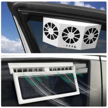 3-Kopf-Solar-Auto-Kühlventilator, Elektrischer Auto-Luftkühler, Ladelüftungskühler, Rücksitz-Vordersitz-Luftreiniger für Fahrzeug B