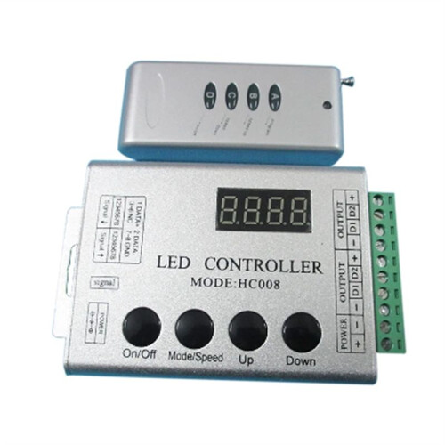 HC008 Programmable LED Controller 133 Effect Mode RF Control 2048 LED Pixel for WS2811 WS2812 RGB LED Strip Light Tape 2