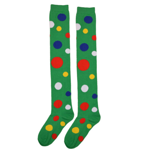 3Paren Elastische Clown Cosplay Over De Knie Vrouwen