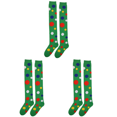 3Paren Elastische Clown Cosplay Over De Knie Vrouwen 1