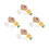 4Sets DIY Vilten Fruit Knutselmateriaal Levendige Kleuren 7