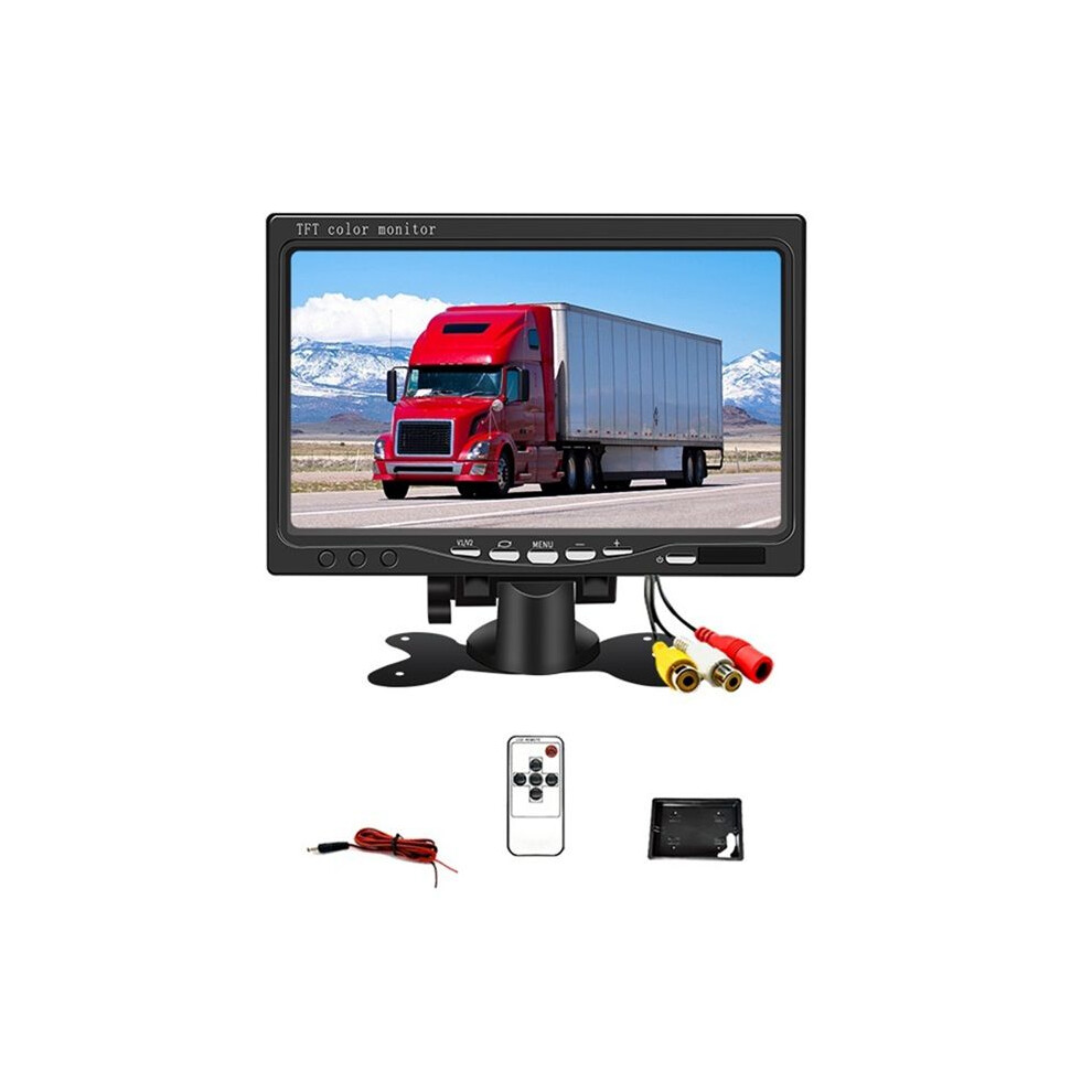 12V 7Inch Car Monitor 16:9 800X480 Lcd Rearview Monitor With 2 Way Video Input For Rear View Camera Parking Reverse 4712443594157