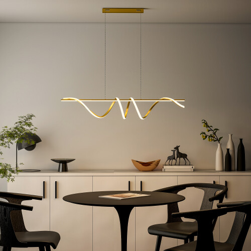 Homcom HOMCOM Pendant Light, Ceiling Light with 3 Colour Temperatures, Gold Tone 1