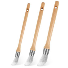 Trim Paint Brush, Painting Tool Kit,Round Trim Brushes for Corner,Touch UPs,Artwork,House Wall Edges 3-Pack
