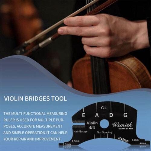 Violin Bridges Multifunctional Mold Template 4/4 Violin Bridges Repair Reference Tool Fingerboard Scraper Making Tools 2