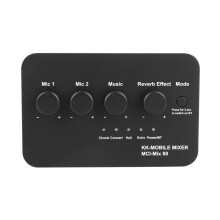 Digital Audio Sound Machine AUX IN/OUT BT Connection Dual Mic Inputs Karaoke Sound Mixer for Karaoke TV PC Speaker