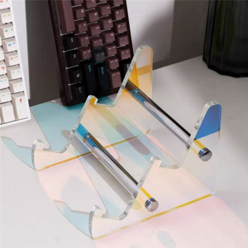 Removable Multicolor Acrylic Keyboard Stand Transparent Desktop Tray Computer Keyboard Tray Stand Multicolor 3 Layers 2