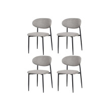 Dining room chair - MUVOE - Samuel Grey - Set of 4 - Classic design - Metal structure