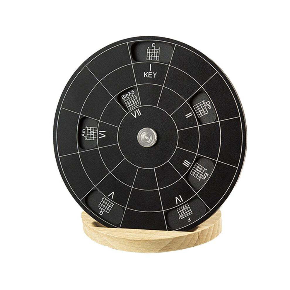 Circle Of Fifths Wheel Melody Tool With Stand Holder Storage Bag Chord Wheel Alloy Music Theorys Guitar Chord Wheels, 4711242738533