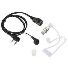 Auricolari walkie talkie sensibili con microfono integrato e tubo acustico, con pulsante PTT a mani libere, ideali per professionisti della polizia,