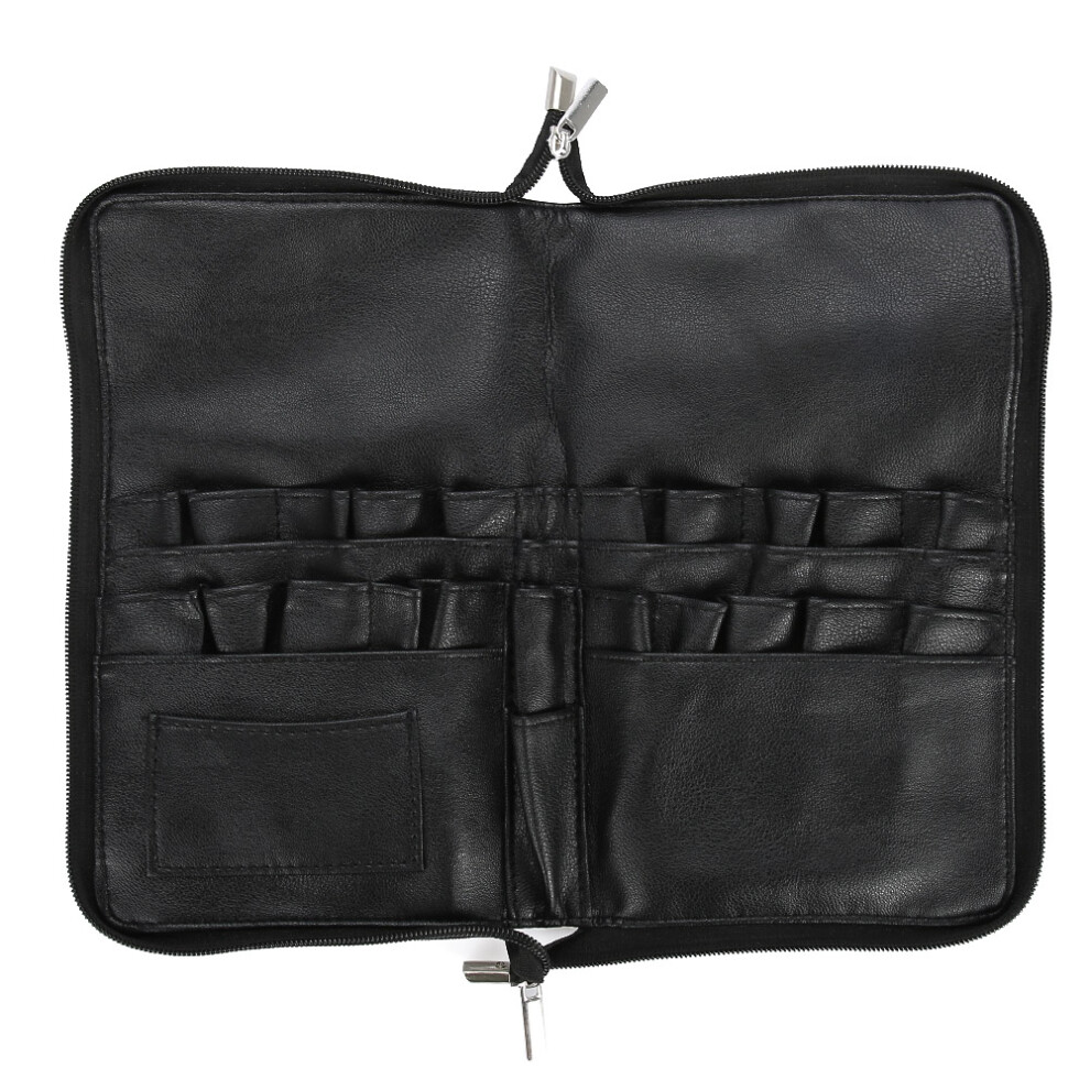Artist Makeup Tool Carrier Bag with Adjustable Strap Foldable Organizer with Secure Closure Large Storage Space for Brushes Accessories