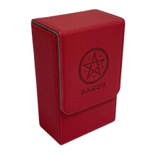Caixa de Armazenamento de Cartas de Tarô Vermelho PU Leather Game Poker Deck Card Frame