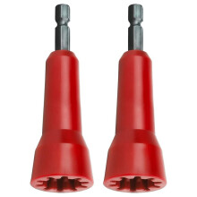 Wire Twister,Wire Twisting Tool,Wire Nut Twister,Spin-Twist Wire Connector Socket with 1/4 Inch Chuck,2 Pack,(Red)