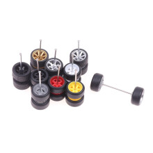 10 Set di Ruote Fuoristrada 1/64/Pneumatici In Gomma da 18,3 mm Pneumatico Rimovibile per Ruota 1:64 RC Modello di Camion Fuoristrada SUV Colore