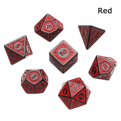 Yellow 7 Pcs for TRPG DND Dice Set Acrylic Multi-Sided 7-Die D4-D20 Polyhedral Dice Table Game Math Tabletop 2