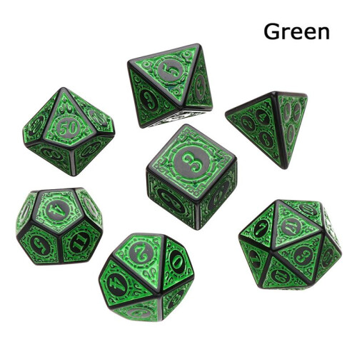 Yellow 7 Pcs for TRPG DND Dice Set Acrylic Multi-Sided 7-Die D4-D20 Polyhedral Dice Table Game Math Tabletop 1
