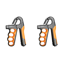 Adjustable Electronic Counting Hand Grip Strengthener for Men Women Adult Muscle Recovery Fitness Orange