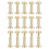 30Pack Brass Chicago Screws, 15x8mm Flat  Screw Back Binding Post Nail Stud Rivets Fastener for DIY 1