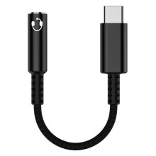 USB Typ C auf 3,5 mm KopfhöReranschluss, Digitaler Audio-Adapter, Konverter, USB C auf 3,5 mm KopfhöRer-Aux-Kabel, Schwarz
