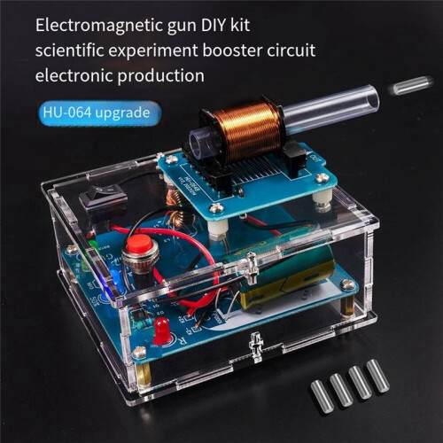 Electromagnetic Cannon DIY Kit Long-Range Projectile High-Voltage Coil Boost Circuit Board Production A 2