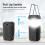 Camping Lantern Rechargeable Solar Lanterns Lights Battery Powered LED for Power Outages Black 2
