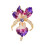 Handgefertigte Kupfer-Iris-Brosche, lebendige-Lila 1