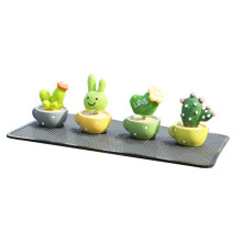 3Ensembles Ornements Cactus Colorés En Résine