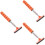 3Pièces Essuie-Glace Rétroviseur Rétractable Caoutchouc Orange 8