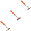 3Pièces Essuie-Glace Rétroviseur Rétractable Caoutchouc Orange 7