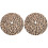 2Pcs Leopard Print Xmas Tree Skirts Decorative Tree Bottom Mat 3