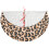 2Pcs Leopard Print Xmas Tree Skirts Decorative Tree Bottom Mat 2