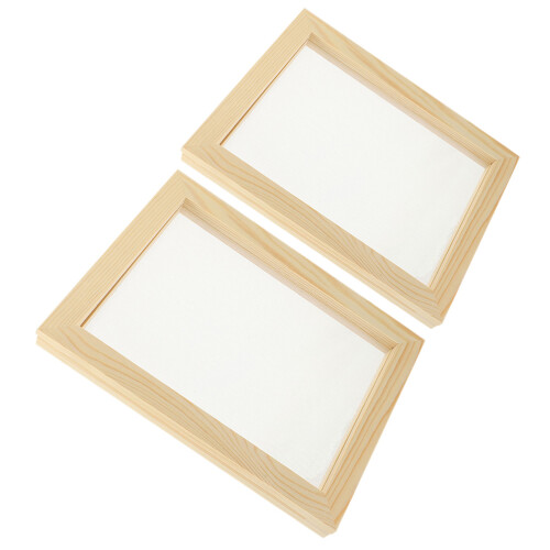 4Pièces Moldes En Bois Pour Artisanat Papier Faites-Main 2