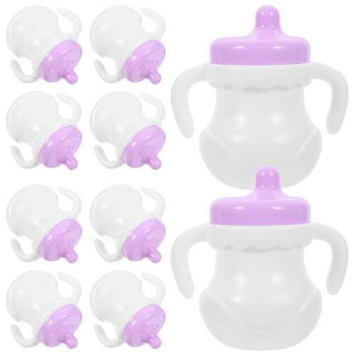 50Pièces Bouteilles Miniatures Plastique Accessoires 2