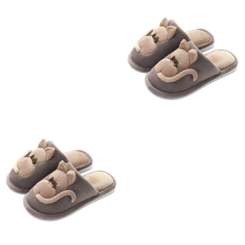 2Paires Enfants Coton Confortable Sol Antidérapant 2