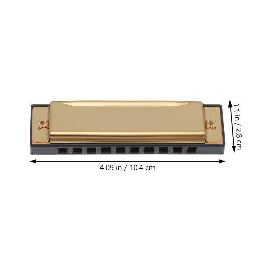 6Pièces Harmonica 10 Trous Métal Instrument Musical Portable 1