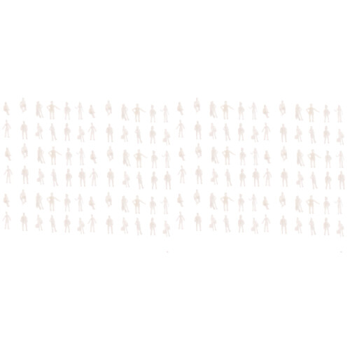 100Pièces Petites Figurines Blanches Pour Train Miniature Maison 1