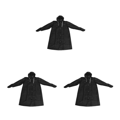 3Pièces Manteau Adulte Noir Réutilisable 1