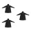 3Pièces Manteau Adulte Noir Réutilisable 5