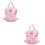 2Pièces Sac À Rose Ballet Ajustable Broderie Et Étiquette 5