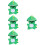 4Pièces Accessoires Vert Peluche Costume Fun 9