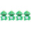 4Pièces Accessoires Vert Peluche Costume Fun 6