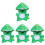 4Pièces Accessoires Vert Peluche Costume Fun 4