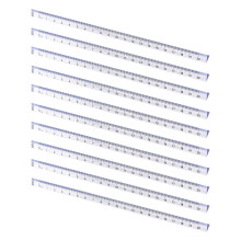 20Pièces Règle Échelle Plastique Transparente Usage Étudiants
