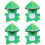 4Pièces Accessoires Vert Peluche Costume Fun 7